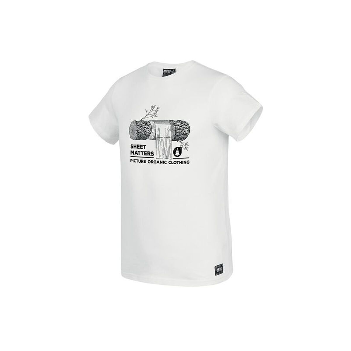 T-shirt med kortärm Herr Picture Log-Tee Vit