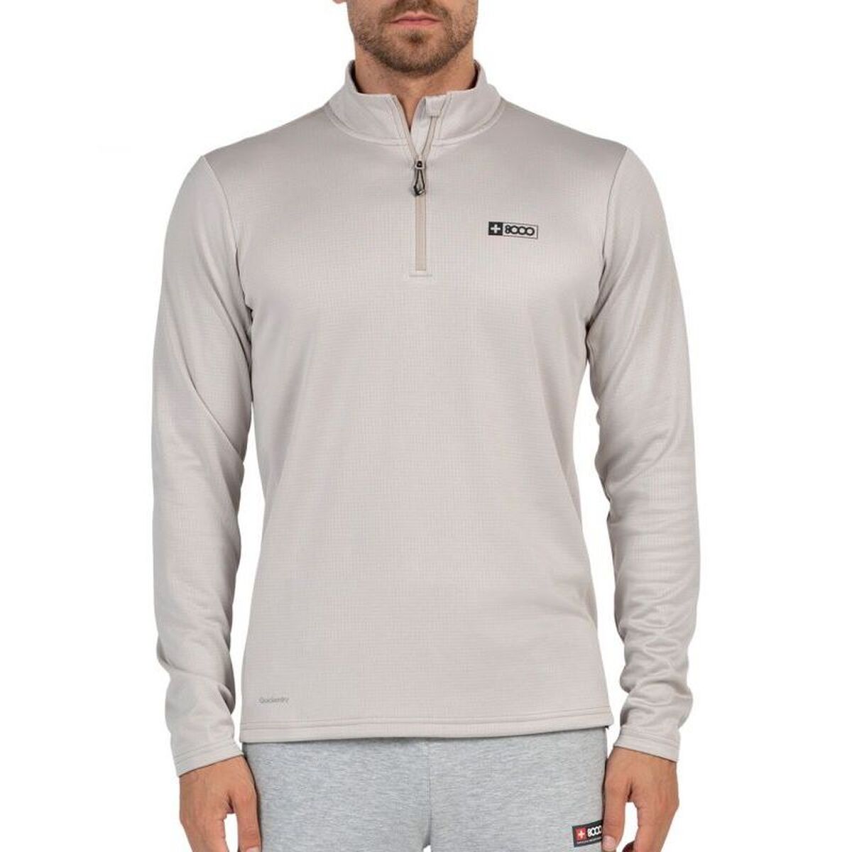 T-shirt med lång ärm Herr +8000 Portu Beige
