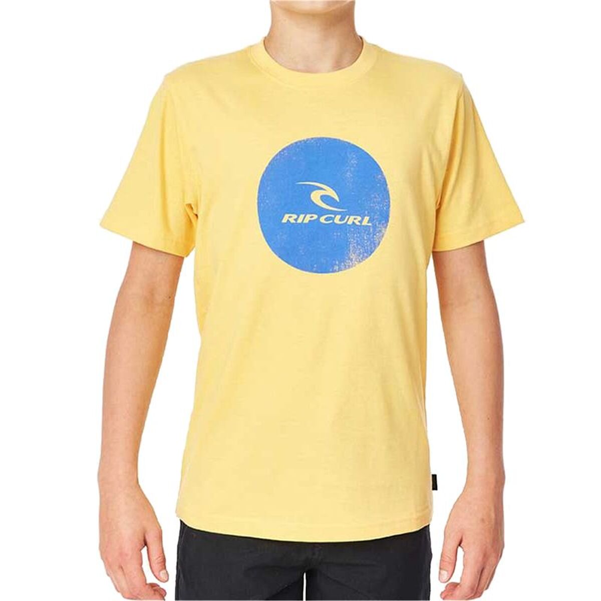 Barn T-shirt med kortärm Rip Curl Rip Curl Corp Icon Boys Gul