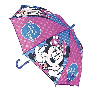 Automatiskt paraply Minnie Mouse Lucky Blå Rosa (Ø 84 cm)