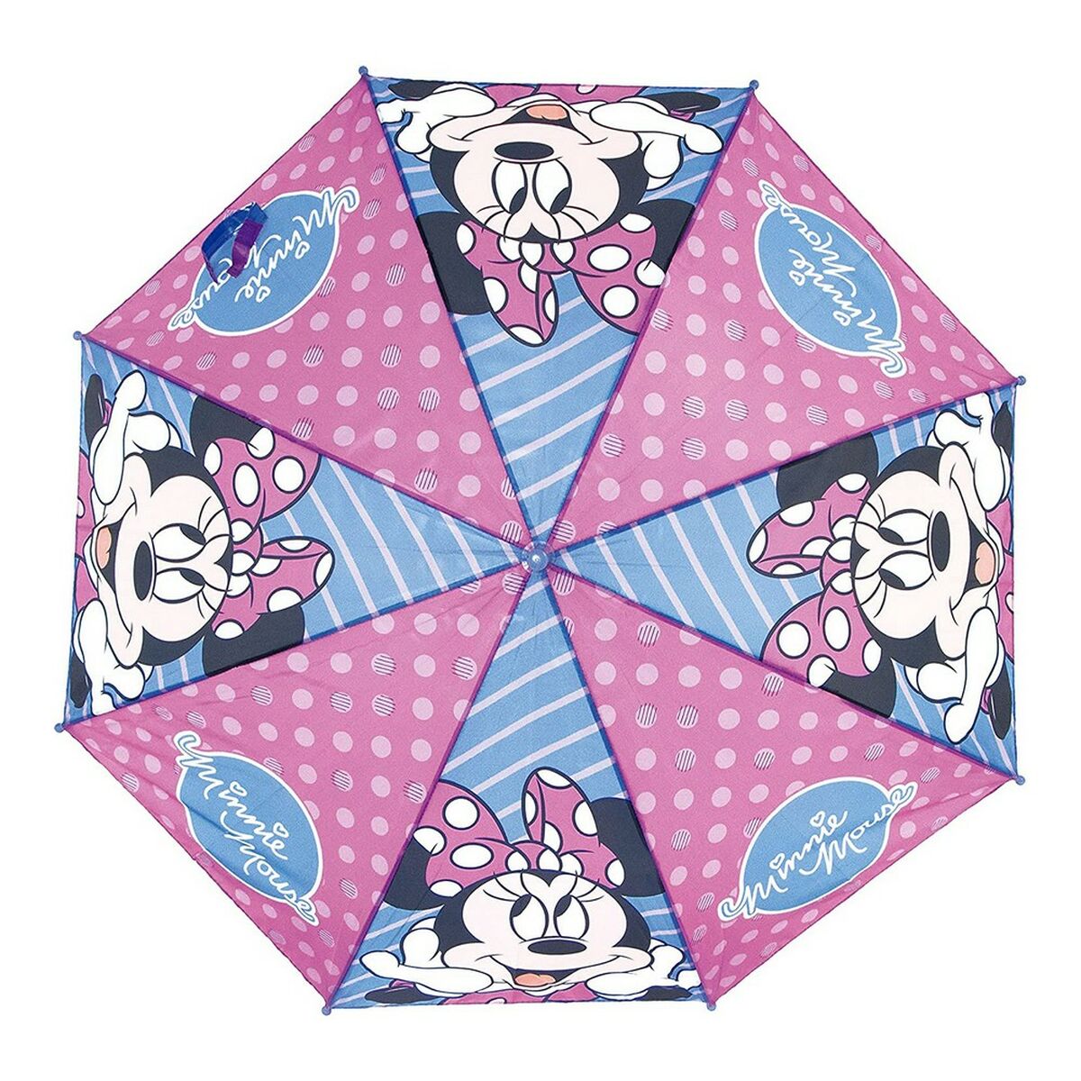 Automatiskt paraply Minnie Mouse Lucky Blå Rosa (Ø 84 cm) - 3
