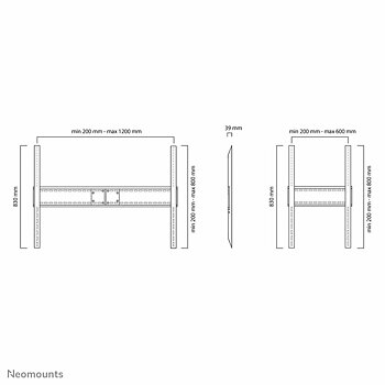 TV-fäste Neomounts LFD-W1500            60-100" 150 kg