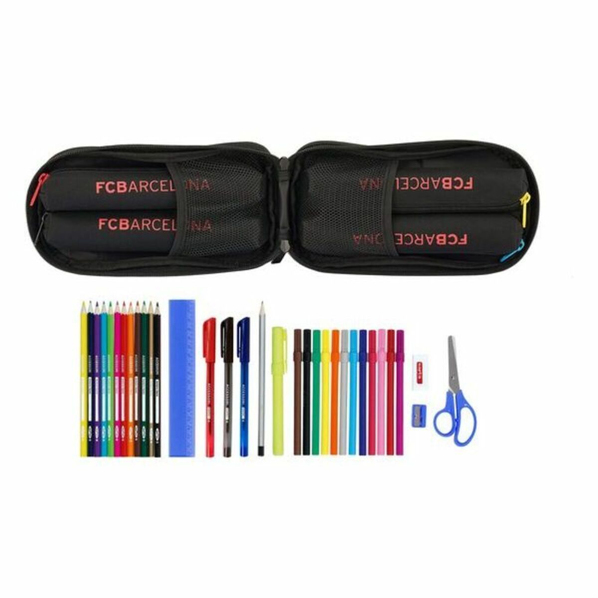 Pennfodral Ryggsäck F.C. Barcelona Svart 12 x 23 x 5 cm (33 Delar) - 2