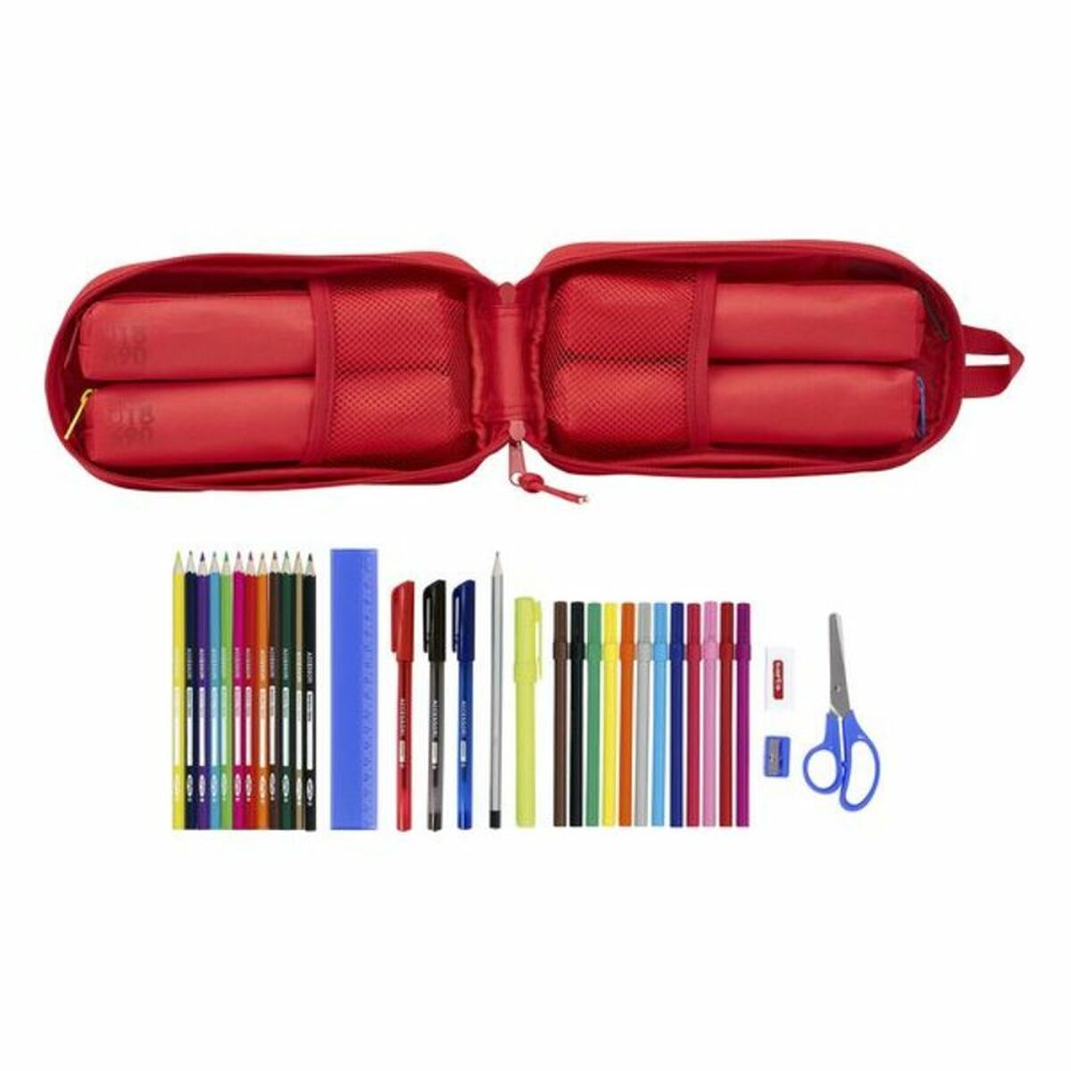 Pennfodral Ryggsäck Sevilla Fútbol Club SAF411956747 Röd 12 x 23 x 5 cm (33 Delar) - 3