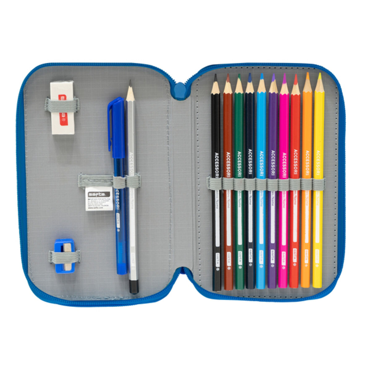 Dubbelt pennfodral R. C. Deportivo de La Coruña Blå Vit 12.5 x 19.5 x 4 cm - 2