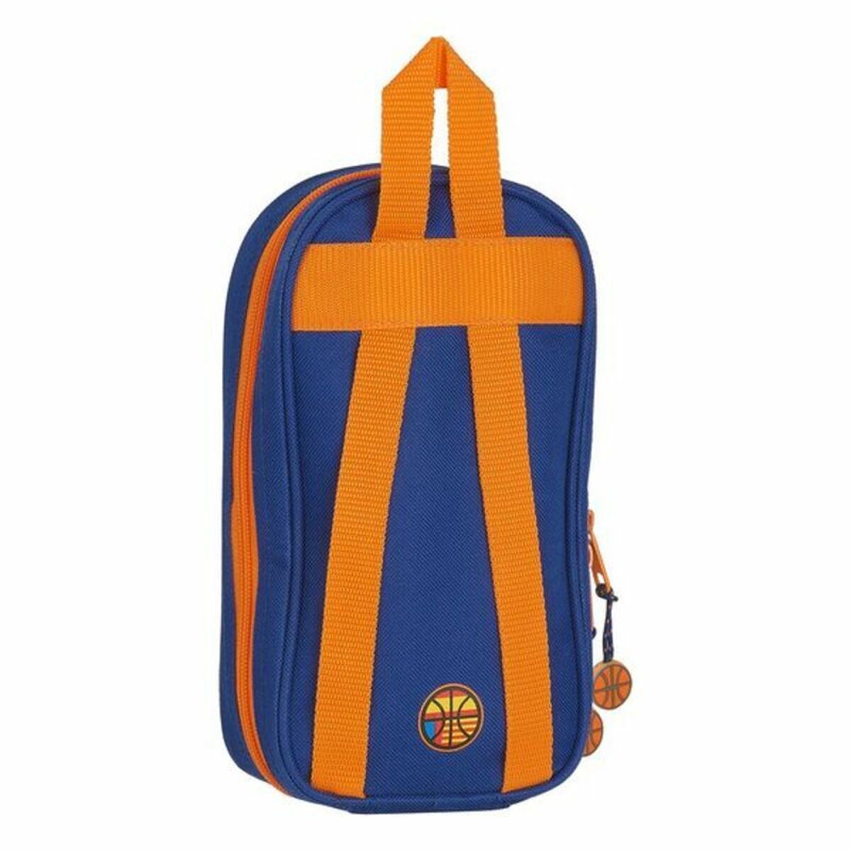 Pennfodral Ryggsäck Valencia Basket M747 Blå Orange 12 x 23 x 5 cm (33 Delar) - 2