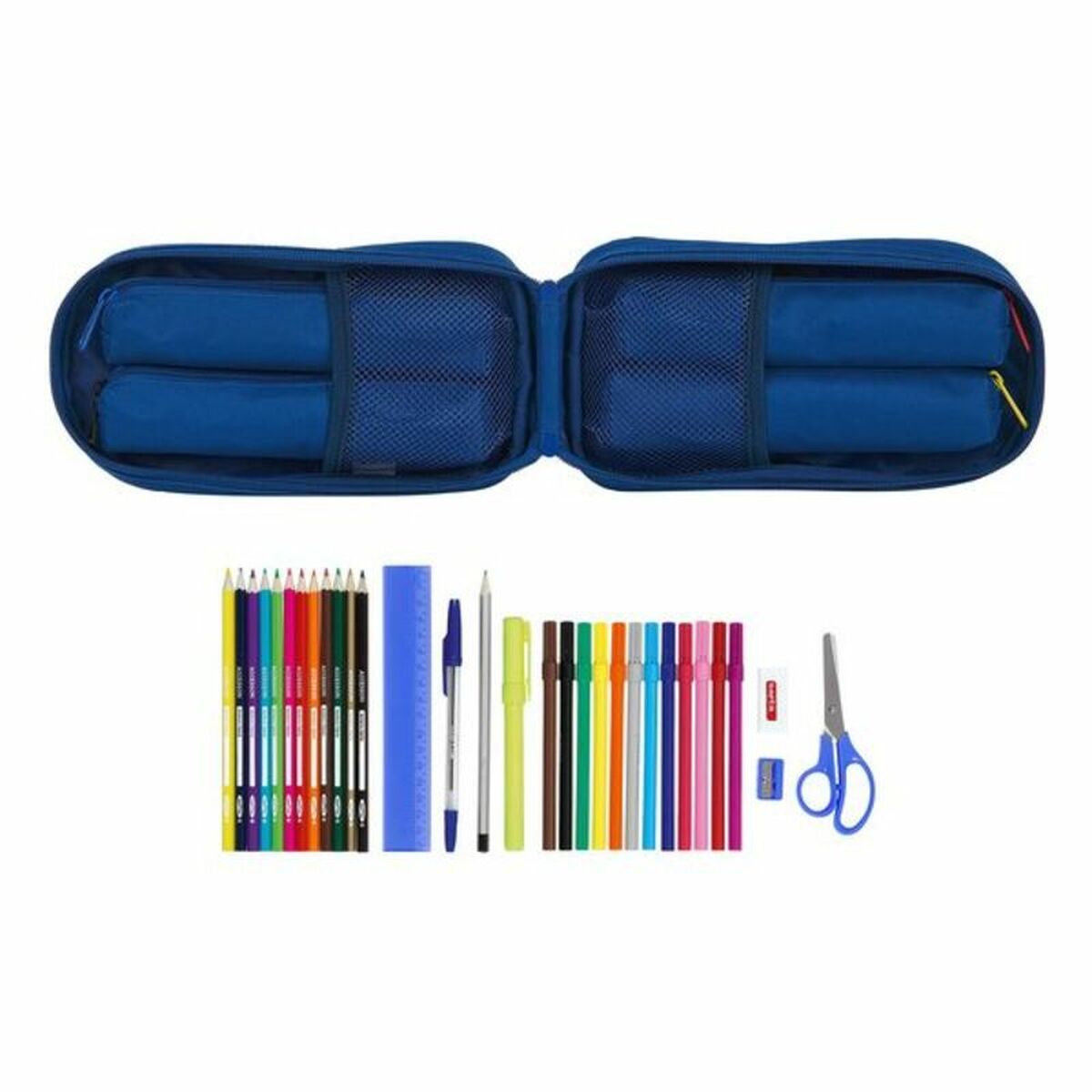 Pennfodral Ryggsäck BlackFit8 M747 Mörkblå 12 x 23 x 5 cm (33 Delar) - 2