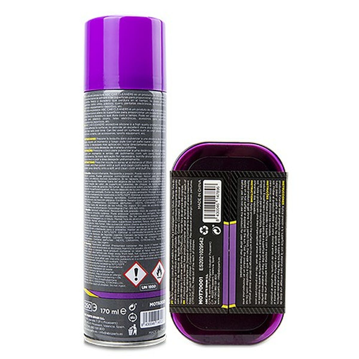 Rengörings & Lagrings-kit ABC Parts ZABC12202 Rengöringsmedel för instrumentpaneler Ny bil 170 ml 2 Delar - 2