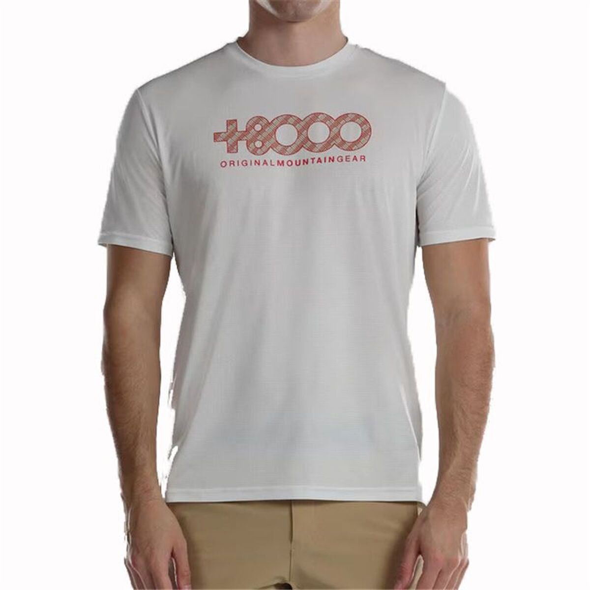 T-shirt med kortärm +8000 Usame Vit
