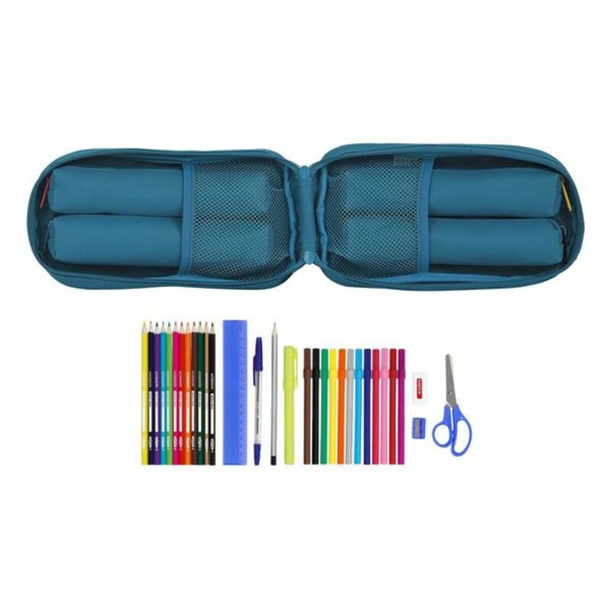 Pennfodral Ryggsäck BlackFit8 M747 Blå 12 x 23 x 5 cm (33 Delar) - 2