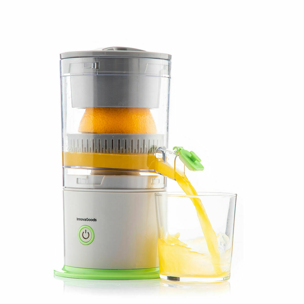 Automatisk Uppladdningsbar Juicepress InnovaGoods ORANGE JUICER Grön 250 ml (Renoverade B)
