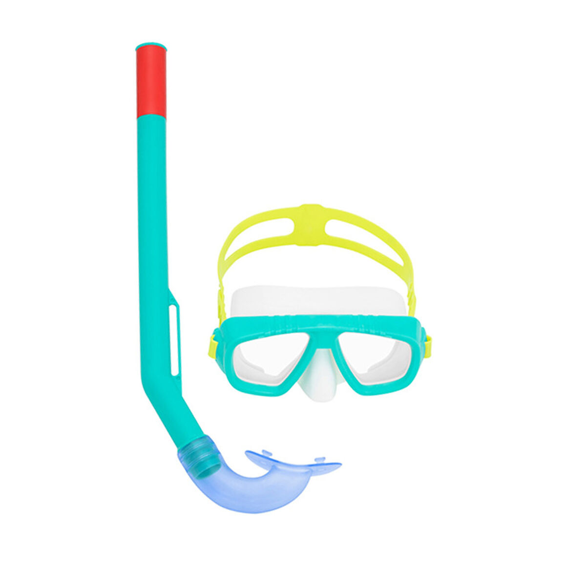 Bestway Vuxen dykmask med härdat glas, blandade färger, silikonband, +14 år, strand och pool 22074 - 2