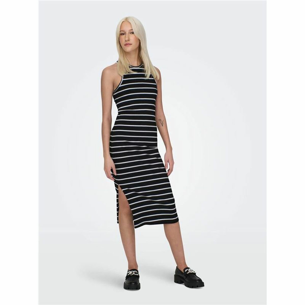 Klänning Only Onlbelfast Stripe Svart - 3