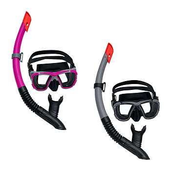 Bestway dykmask för vuxna härdat glas blandade färger silikonrem +14 år strand och pool 22057