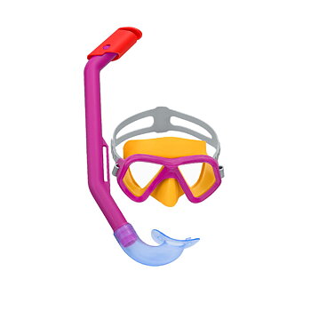 Bestway Uppsättning Mask och Rör Barn Anatomiskt Band Blandad Färg +3 År Strand och Pool 24018