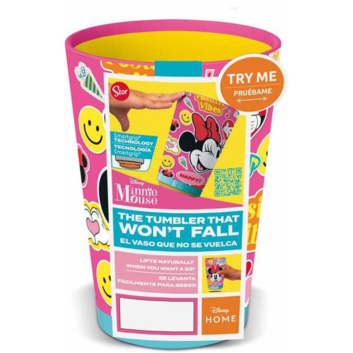 Glas Minnie Mouse Flower Power 470 ml Plast - 2