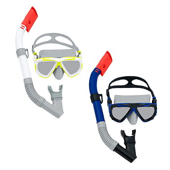 Bestway Junior Mask och Tube Set Anatomisk Rem Blandad Färg +7 År Strand och Pool 24035