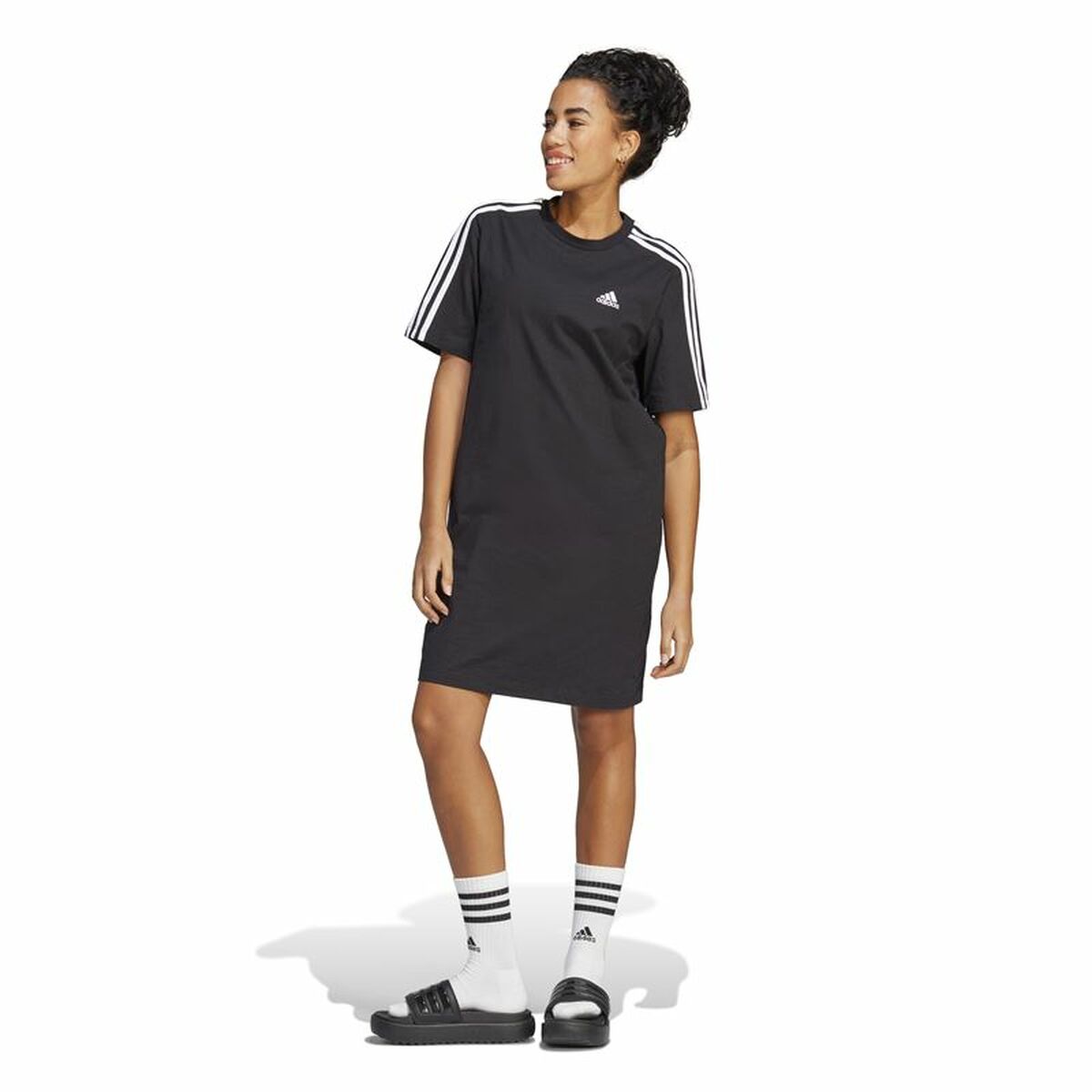 Klänning Adidas 3S Boyfriend Single Svart - 2