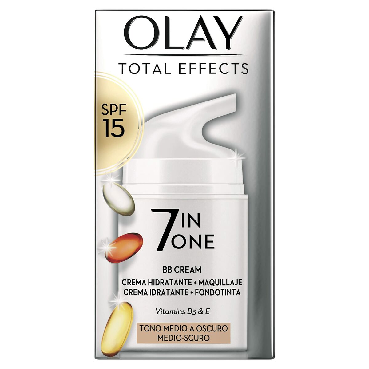 Hydrerande kräm med färg Olay Total Effects Bb Cream Medium Dark Spf 15 50 ml