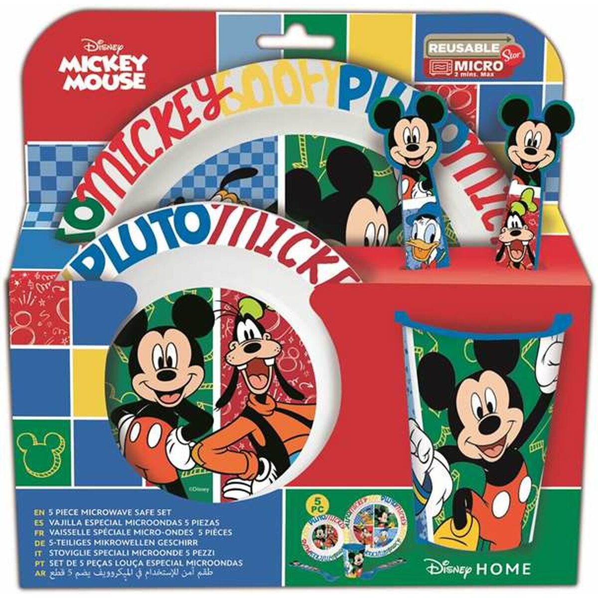 Barnservis set Mickey Mouse Mickey Has Fun 5 Delar