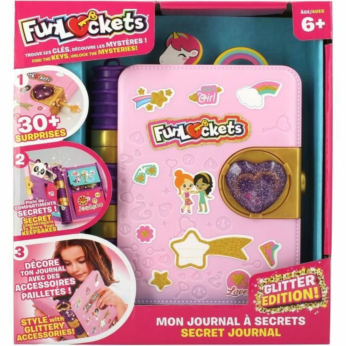 Agenda med tillbehör Funlockets Rosa - 3
