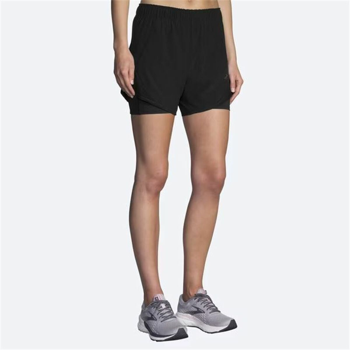 Sportshorts för kvinnor Brooks Chaser 5" 2-in-1 Svart - 2