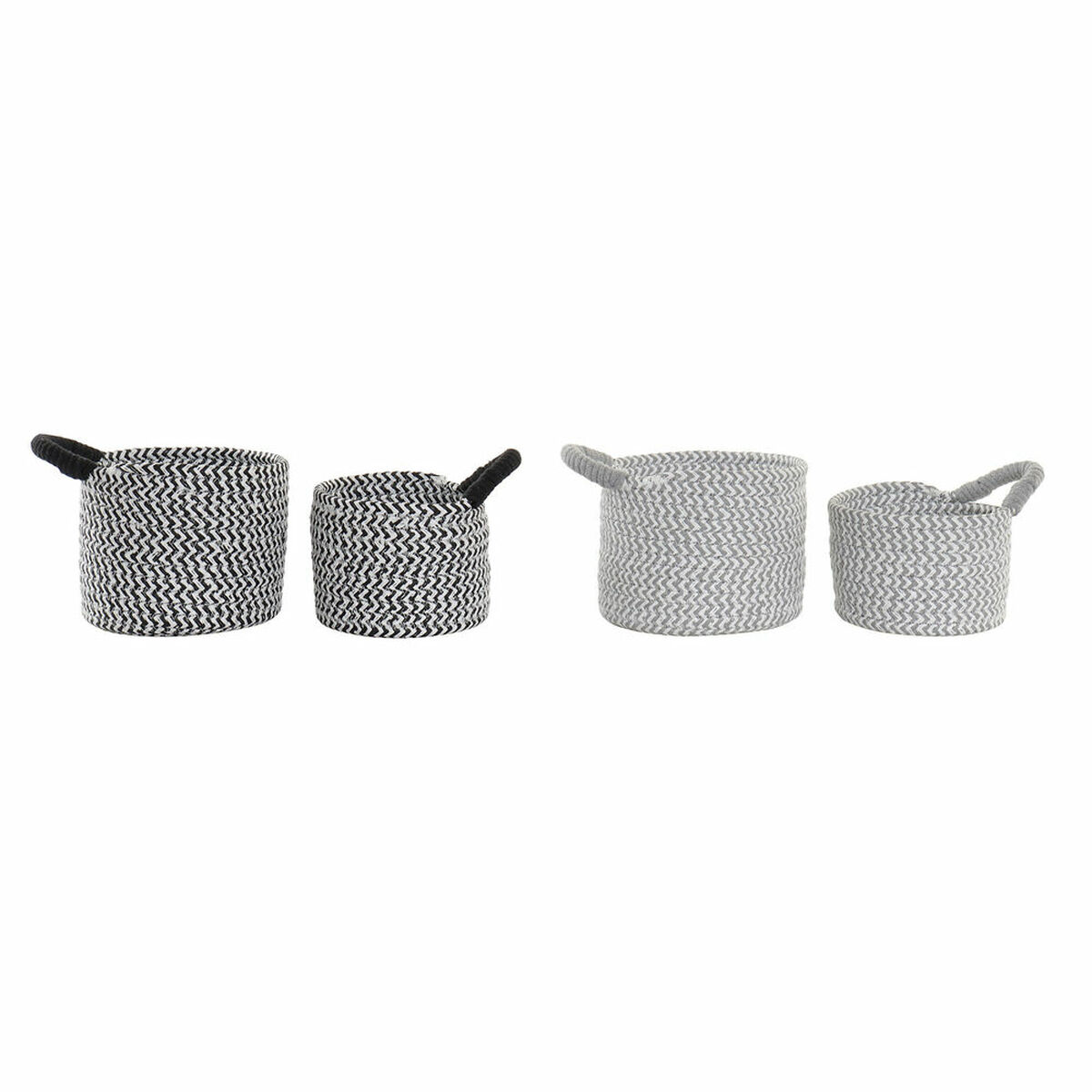 Korg - set DKD Home Decor Naturliga fibrer 18 x 18 x 14 cm
