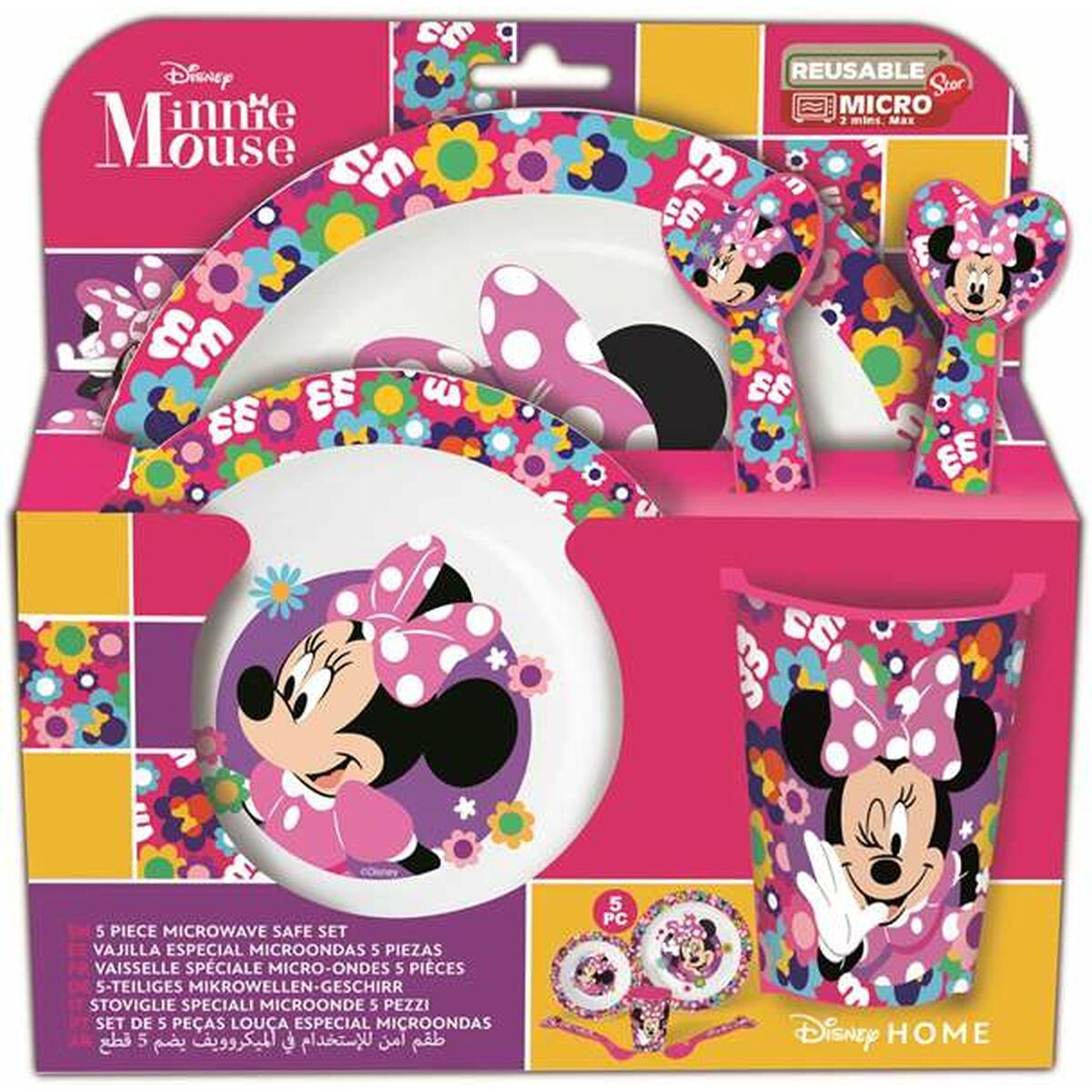 Barnservis set Minnie Mouse Minnie Bold Florals 5 Delar