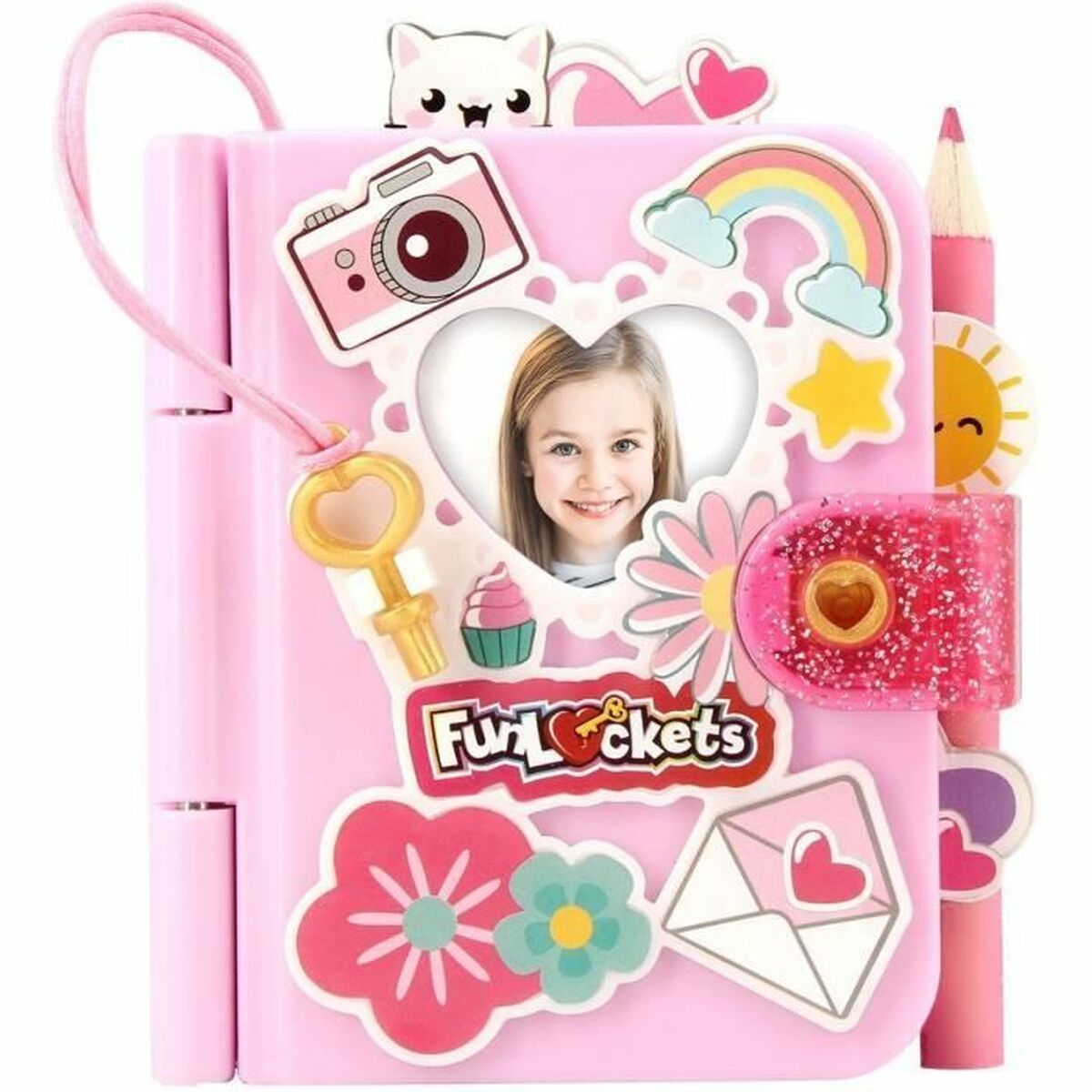 Agenda med tillbehör Funlockets Mini Rosa