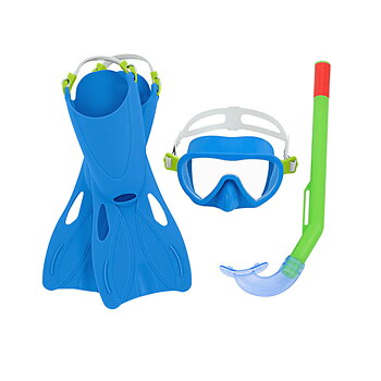 Bestway Junior Snorkel Set Anatomisk Rem Blandade Färger 37-41 +7 År Strand och Pool 25019