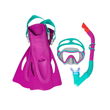 Dykmask med snorkel och simfötter Bestway 37-41