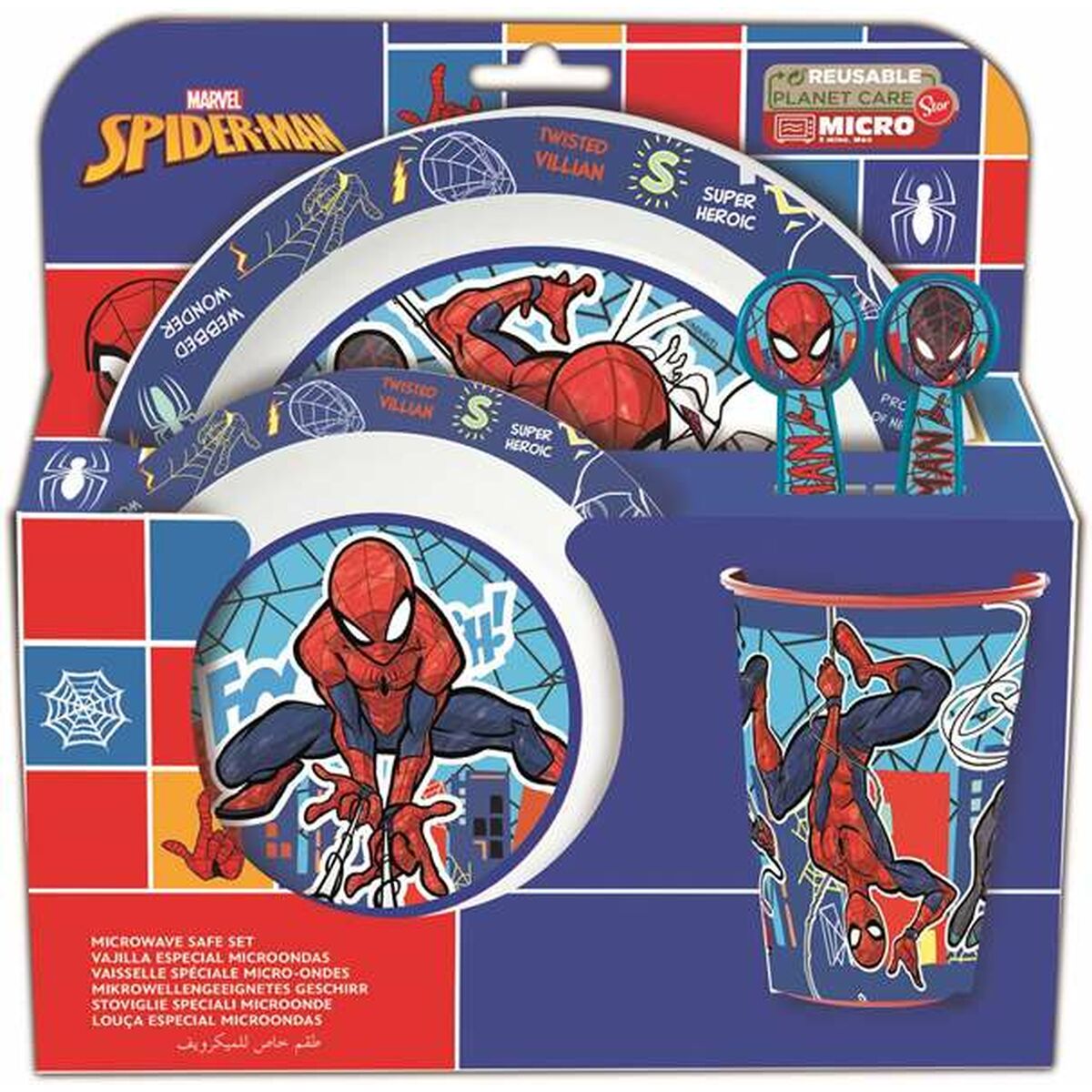 Barnservis set Spider-Man Mob Rules 5 Delar