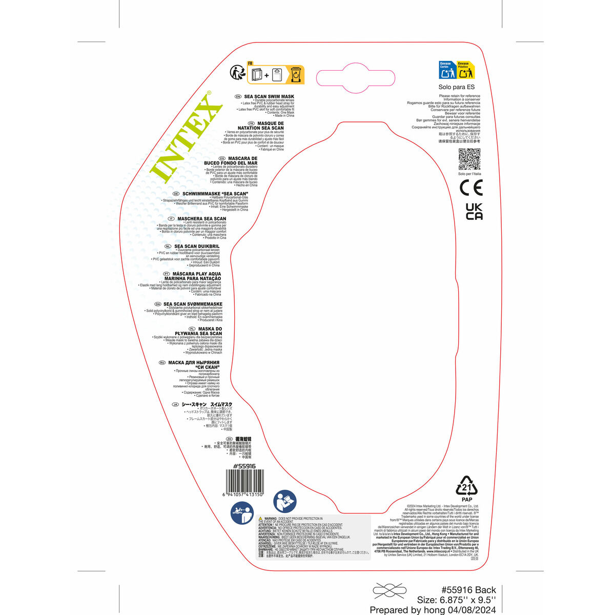 Dykmask Intex 55642 - 2