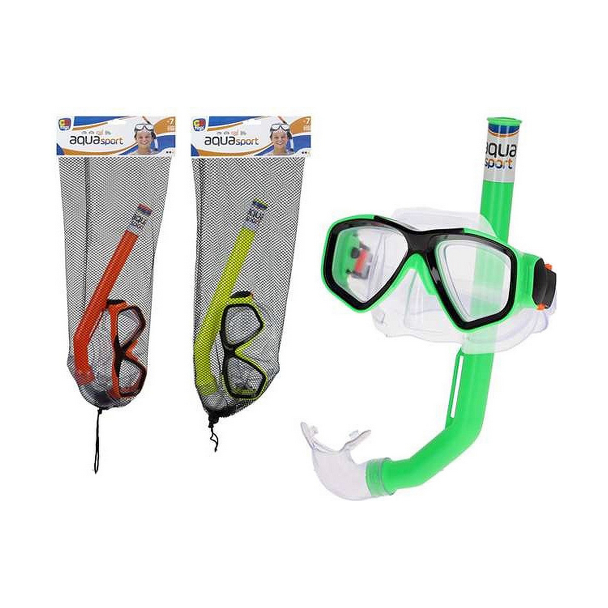 Dykmask med snorkel och simfötter Colorbaby Junior