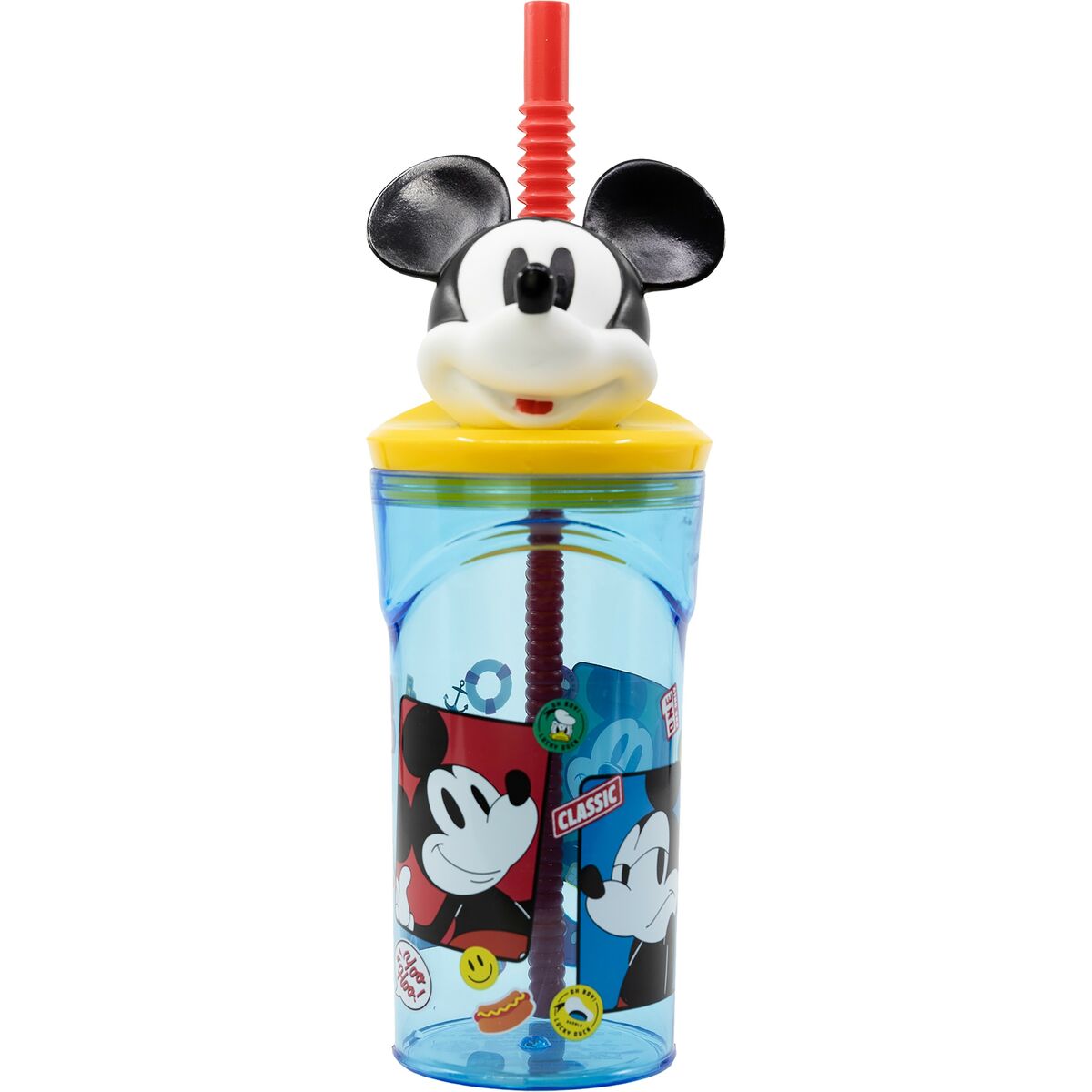 Muggen med Sugrör Mickey Mouse CZ11336 3D Blå - 3