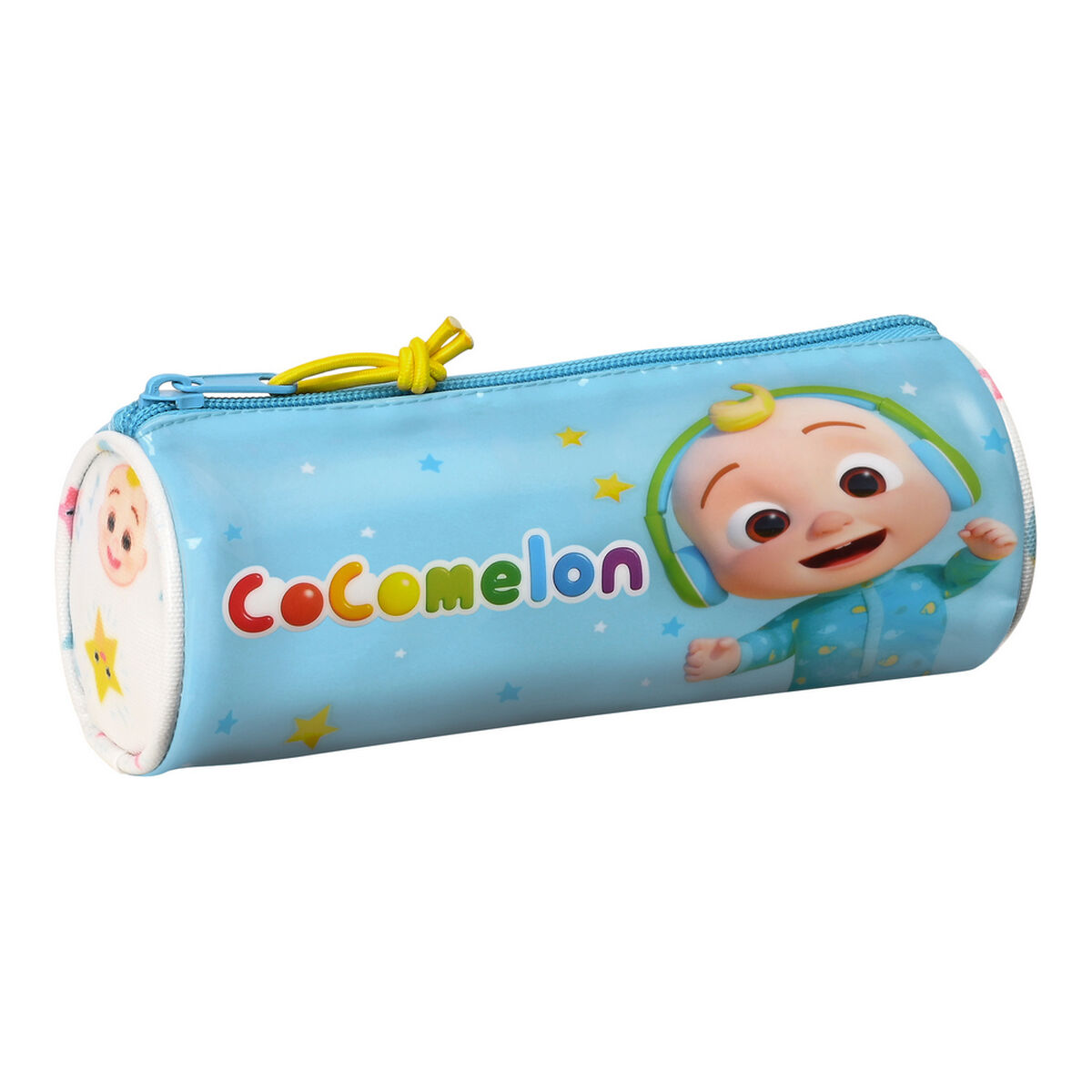 Cylindrisk skolväska CoComelon Vit Multicolour (20 x 7 x 7 cm)