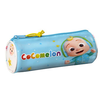 Cylindrisk skolväska CoComelon Vit Multicolour (20 x 7 x 7 cm)