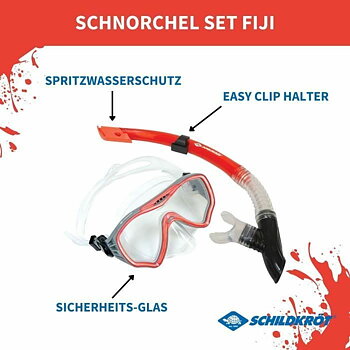 Snorkel och cyklop Schildkröt Röd Grå One size