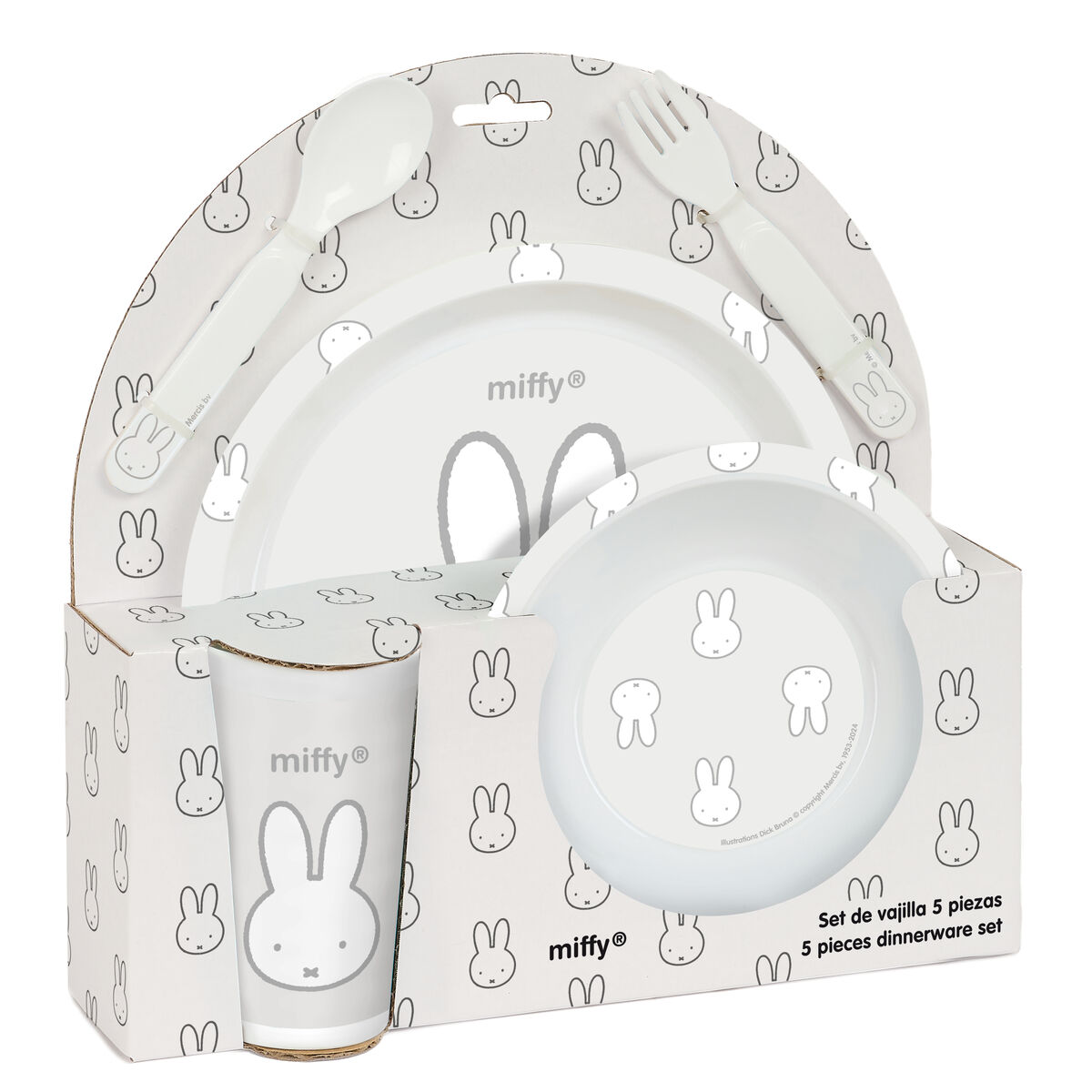 Barnservis set Miffy Niebla (5 Delar)