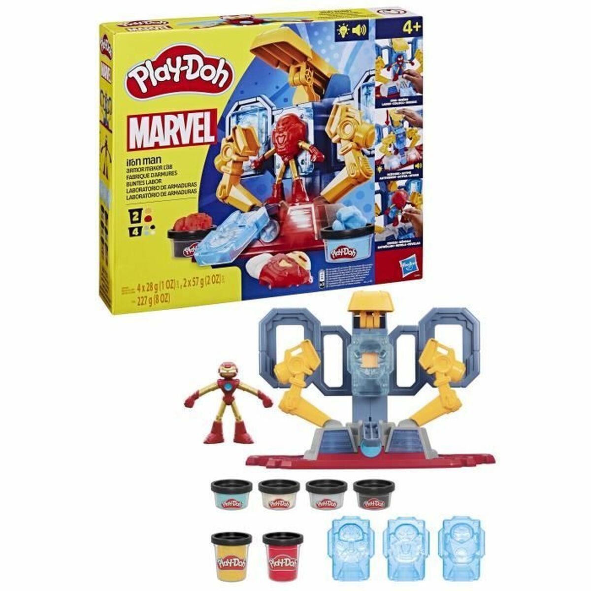 Modellera Spel Play-Doh Iron Man Armor Factory Gul