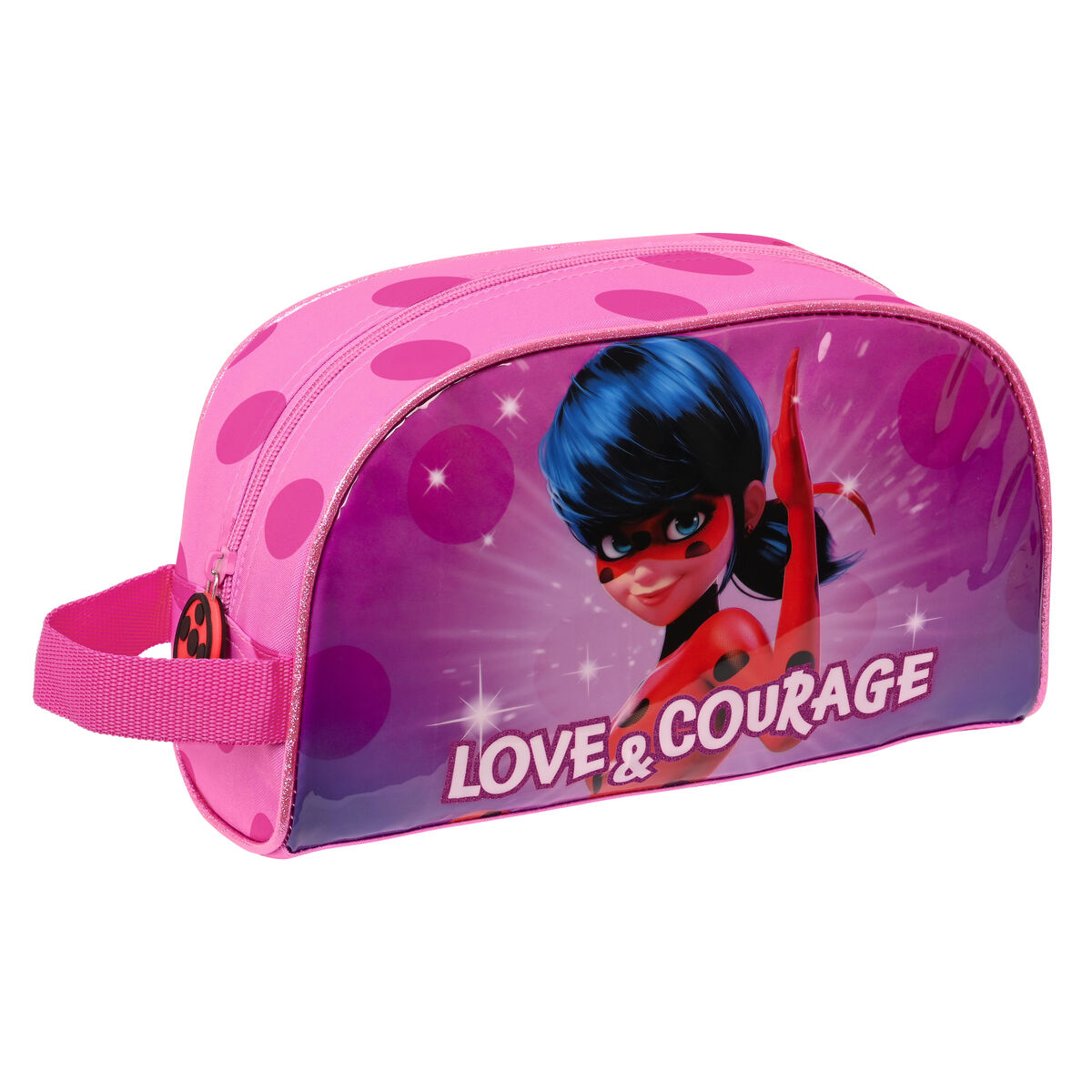 Skolnecessär Lady Bug Fuchsia 26 x 16 x 9 cm