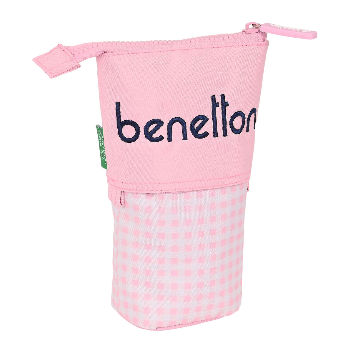 Necessär Mugg Benetton Vichy Rosa (8 x 19 x 6 cm)