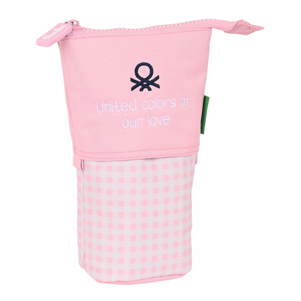 Necessär Mugg Benetton Vichy Rosa (8 x 19 x 6 cm) - 2