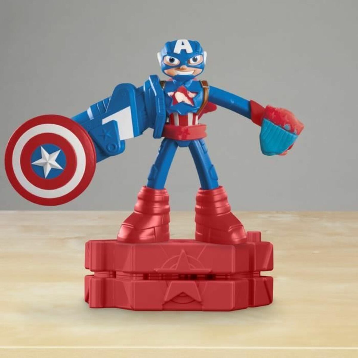 Modellera Spel Play-Doh Capitán América Set Stamper Shield Multicolour - 3
