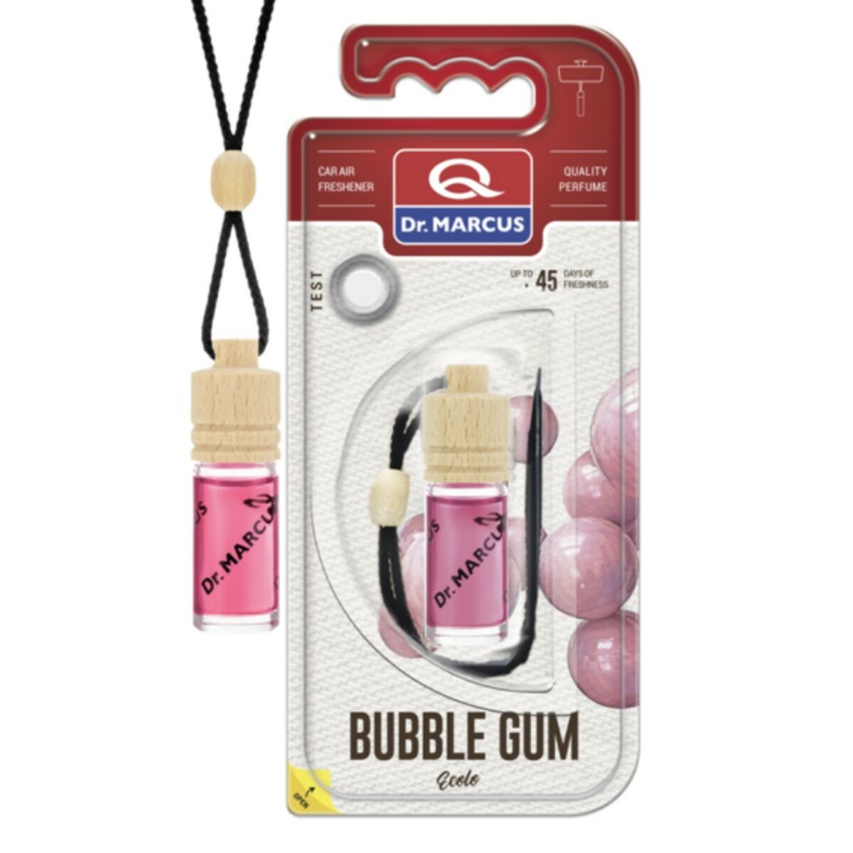 Billuftfreser Dr Marcus Ecolo Tuggummi 4,5 ml Trä Glas Doft Hängen