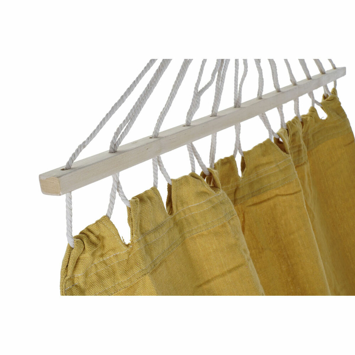 Hängmatta DKD Home Decor Ockra Polyester Bomull Furu Frans (255 x 80 x 28 cm) - 2