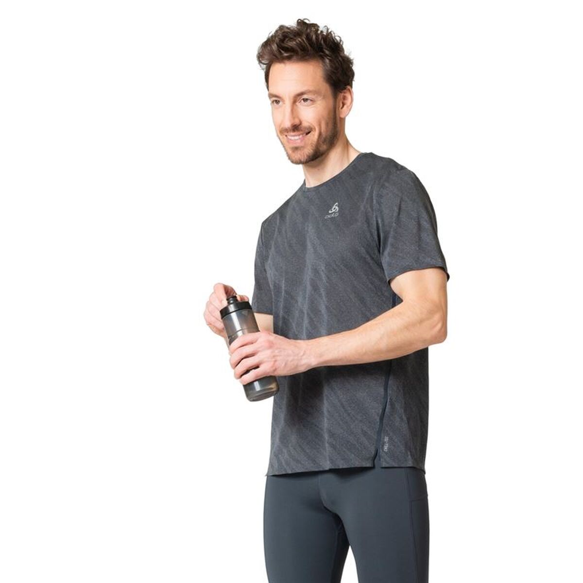 T-shirt med kortärm Unisex Odlo Neck S/S Zeroweight Enginee Grå