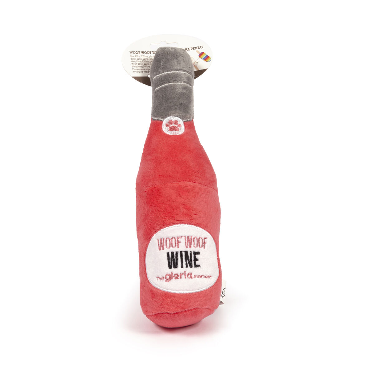Mjuk leksak för hundar Gloria Woof Woof Wine Rosa Polyester polypropen