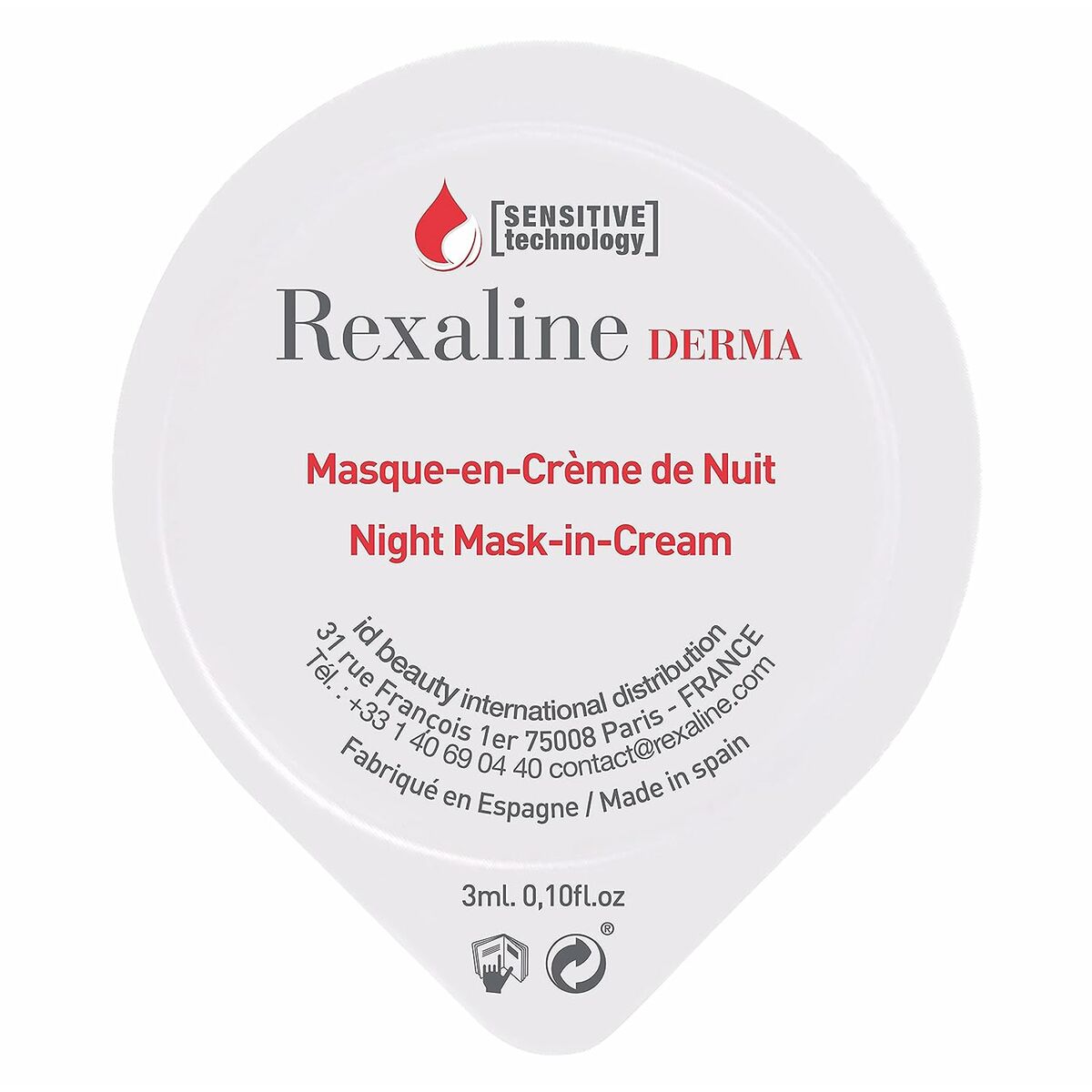 Ansiktsmask Rexaline 700227 3 ml - 3