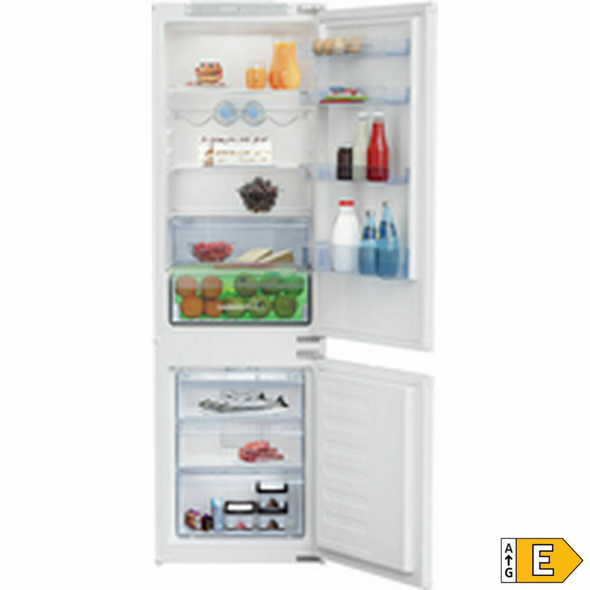 Kombinerat kylskåp BEKO BCHA275E4SN Vit Multicolour (178,1 x 54 cm) - 2